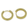 Oro Laminado Small Hoop, Gold Filled Style Diamond Cutting Finish, Golden Finish, 02.195.0228.18