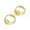 Oro Laminado Huggie Hoop, Gold Filled Style Polished, Golden Finish, 02.213.0273.12