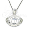 Sterling Silver Fancy Pendant, Shell Design, Polished,, 05.398.0018