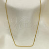 Oro Laminado Basic Necklace, Gold Filled Style Miami Cuban Design, Golden Finish, 04.09.0177.22