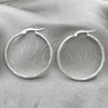 Sterling Silver Medium Hoop, Diamond Cutting Finish, Silver Finish, 02.389.0168.30