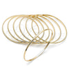 Oro Laminado Semanario Bangle, Gold Filled Style Golden Finish, 5.232.002.04 (02 MM Thickness, Size 4 - 2.25 Diameter)