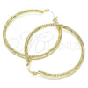 Oro Laminado Large Hoop, Gold Filled Style Diamond Cutting Finish, Golden Finish, 02.213.0162.50