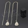 Oro Laminado Threader Earring, Gold Filled Style Teardrop Design, Golden Finish, 5.113.006