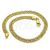 Oro Laminado Basic Anklet, Gold Filled Style Polished, Golden Finish, 03.383.0022.10
