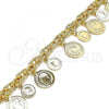 Oro Laminado Charm Bracelet, Gold Filled Style Polished, Golden Finish, 03.331.0212.08