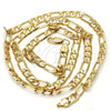 Gold Tone Basic Necklace, Figaro Design, Polished, Golden Finish, 04.242.0018.24GT