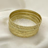 Gold Plated Dozen Bangle, Diamond Cutting Finish, Golden Finish, 03.08.0142.05