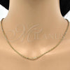 Oro Laminado Basic Necklace, Gold Filled Style Rolo Design, Polished, Golden Finish, 04.65.0181.16