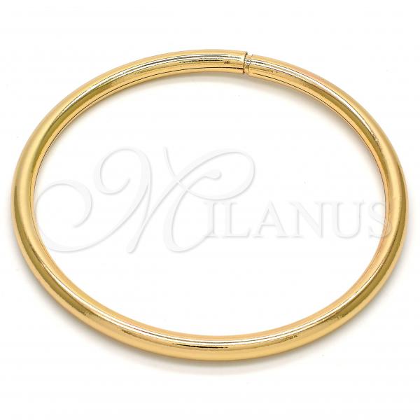 Oro Laminado Individual Bangle, Gold Filled Style Hollow Design, Polished, Golden Finish, 07.170.0001.07 (05 MM Thickness, Size 7 - 3.00 Diameter)