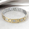 Stainless Steel Solid Bracelet, Polished, Two Tone, 03.63.22957.08