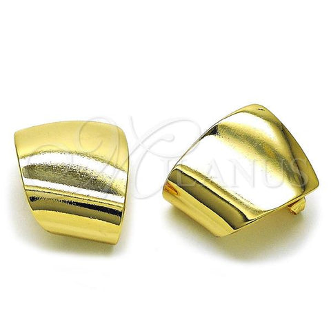 Oro Laminado Stud Earring, Gold Filled Style Polished, Golden Finish, 02.385.0041
