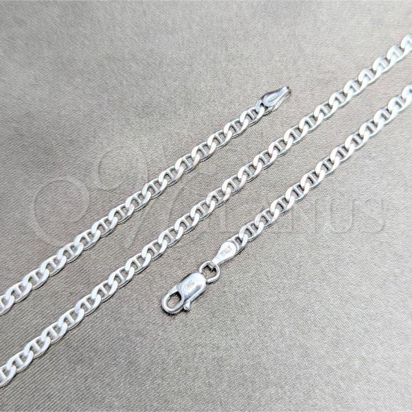 Sterling Silver Basic Necklace, Mariner Design, Polished, Silver Finish, 04.420.0022.18