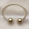 Oro Laminado Individual Bangle, Gold Filled Style Ball Design, Polished, Golden Finish, 07.213.0017