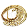 Gold Tone Basic Necklace, Polished, Golden Finish, 04.242.0024.30GT