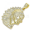 Oro Laminado Religious Pendant, Gold Filled Style Polished, Golden Finish, 05.351.0054.1