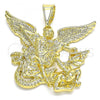 Oro Laminado Religious Pendant, Gold Filled Style Polished, Golden Finish, 05.253.0080