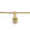 Oro Laminado Pendant Necklace, Gold Filled Style Polished, Golden Finish, 04.242.0074.30