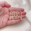Oro Laminado Stud Earring, Gold Filled Style Polished, Golden Finish, 02.195.0232
