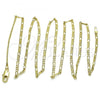 Oro Laminado Basic Necklace, Gold Filled Style Figaro Design, Polished, Golden Finish, 5.222.019.26