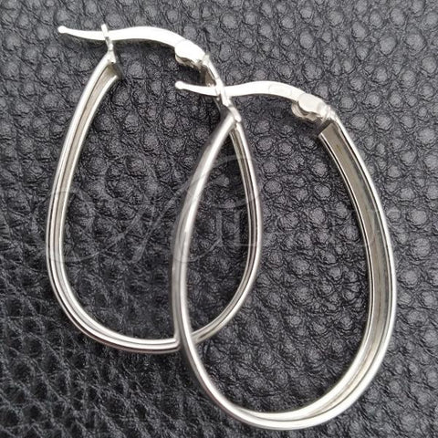 Sterling Silver Medium Hoop, Polished, Silver Finish, 02.389.0134.30
