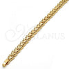 Gold Tone Fancy Bracelet, Diamond Cutting Finish, Golden Finish, 03.100.0023.07