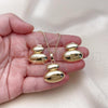 Oro Laminado Earring and Pendant Adult Set, Gold Filled Style Chunky Design, Polished, Golden Finish, 10.163.0028.1