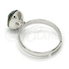 Rhodium Plated Multi Stone Ring, with Emerald Swarovski Crystals, Polished, Rhodium Finish, 01.239.0004.3 (One size fits all)