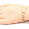 Oro Laminado ID Bracelet, Gold Filled Style Polished, Golden Finish, 03.63.1845.06