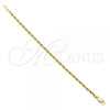 Oro Laminado Basic Bracelet, Gold Filled Style Rope Design, Polished, Golden Finish, 5.222.034.07