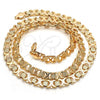Oro Laminado Basic Necklace, Gold Filled Style Polished, Golden Finish, 04.197.0001.30