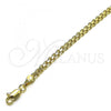 Oro Laminado Basic Anklet, Gold Filled Style Bismark Design, Polished, Golden Finish, 04.213.0263.10