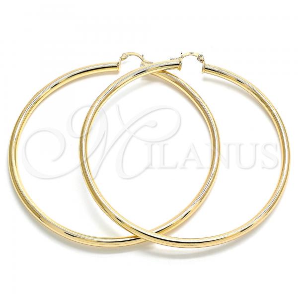 Oro Laminado Extra Large Hoop, Gold Filled Style Polished, Golden Finish, 02.170.0235.90