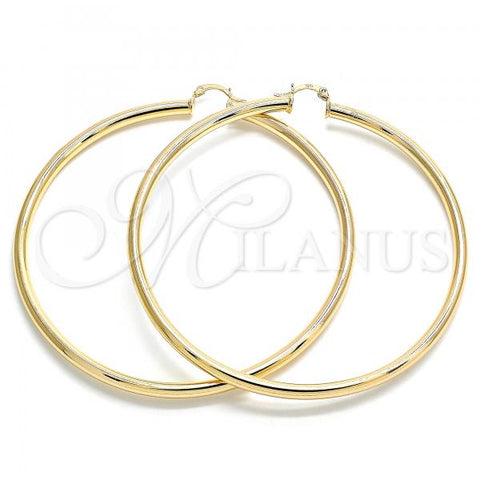 Oro Laminado Extra Large Hoop, Gold Filled Style Polished, Golden Finish, 02.170.0235.90