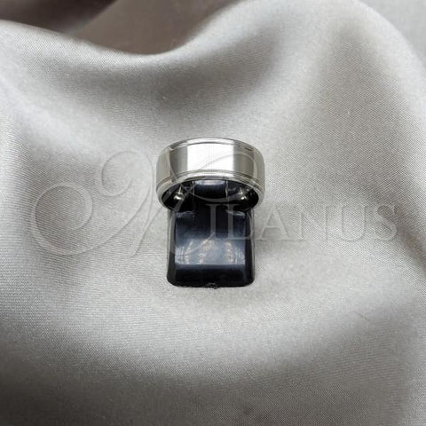 Stainless Steel Mens Ring, Black Polished, Steel Finish, 01.63.0695.05