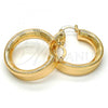 Oro Laminado Medium Hoop, Gold Filled Style Hollow Design, Polished, Golden Finish, 02.261.0002.30