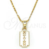 Oro Laminado Pendant Necklace, Gold Filled Style Polished, Golden Finish, 04.242.0099.24