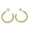 Oro Laminado Stud Earring, Gold Filled Style Ball Design, Polished, Golden Finish, 02.385.0001.30