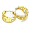 Oro Laminado Huggie Hoop, Gold Filled Style Polished, Golden Finish, 02.195.0121.15