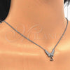 Sterling Silver Pendant Necklace, with White Cubic Zirconia, Polished, Rhodium Finish, 04.336.0065.16