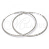 Sterling Silver Large Hoop, Diamond Cutting Finish, Rhodium Finish, 02.285.0001.55