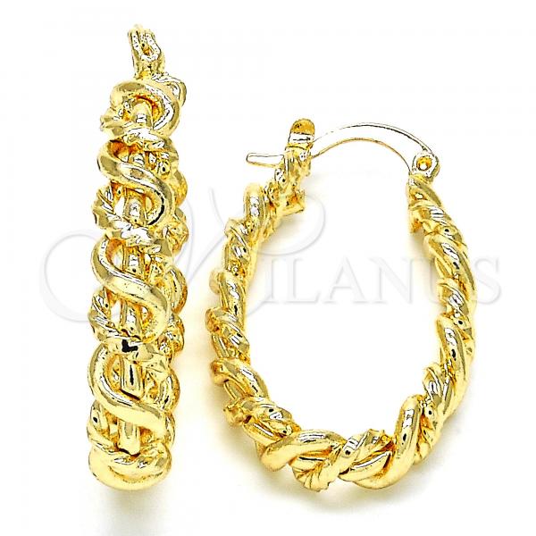 Oro Laminado Small Hoop, Gold Filled Style Polished, Golden Finish, 02.170.0246.25