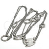 Stainless Steel Fancy Necklace, Polished, Steel Finish, 04.220.0001.65