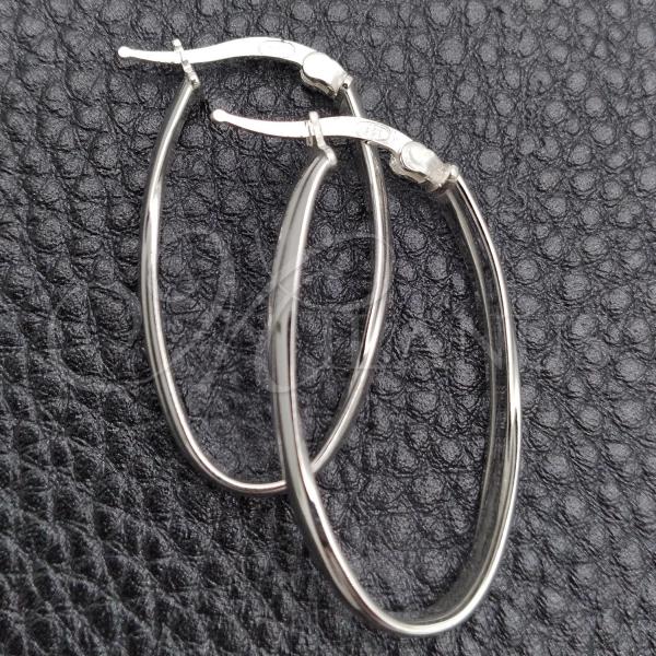 Sterling Silver Medium Hoop, Polished, Silver Finish, 02.389.0110.30