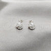 Sterling Silver Stud Earring, Polished, Silver Finish, 02.409.0026