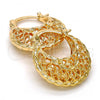 Oro Laminado Small Hoop, Gold Filled Style Diamond Cutting Finish, Golden Finish, 02.170.0155.25