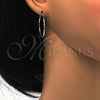 Oro Laminado Medium Hoop, Gold Filled Style Diamond Cutting Finish, Tricolor, 5.138.031.30