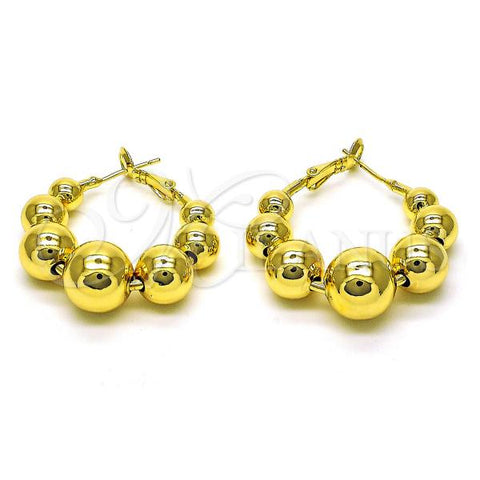 Oro Laminado Stud Earring, Gold Filled Style Polished, Golden Finish, 02.341.0164.35