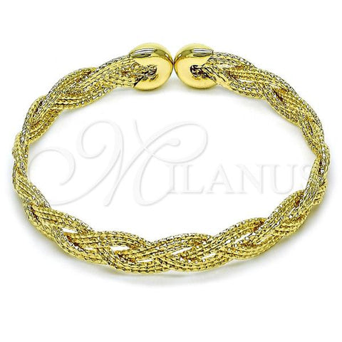Oro Laminado Individual Bangle, Gold Filled Style Diamond Cutting Finish, Golden Finish, 07.170.0028.1