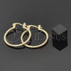 Oro Laminado Medium Hoop, Gold Filled Style Diamond Cutting Finish, Golden Finish, 5.136.036.30